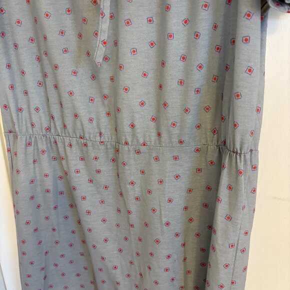 Vintage Gray Ruffle Tie Neck Dress Size Small - Picture 6 of 8